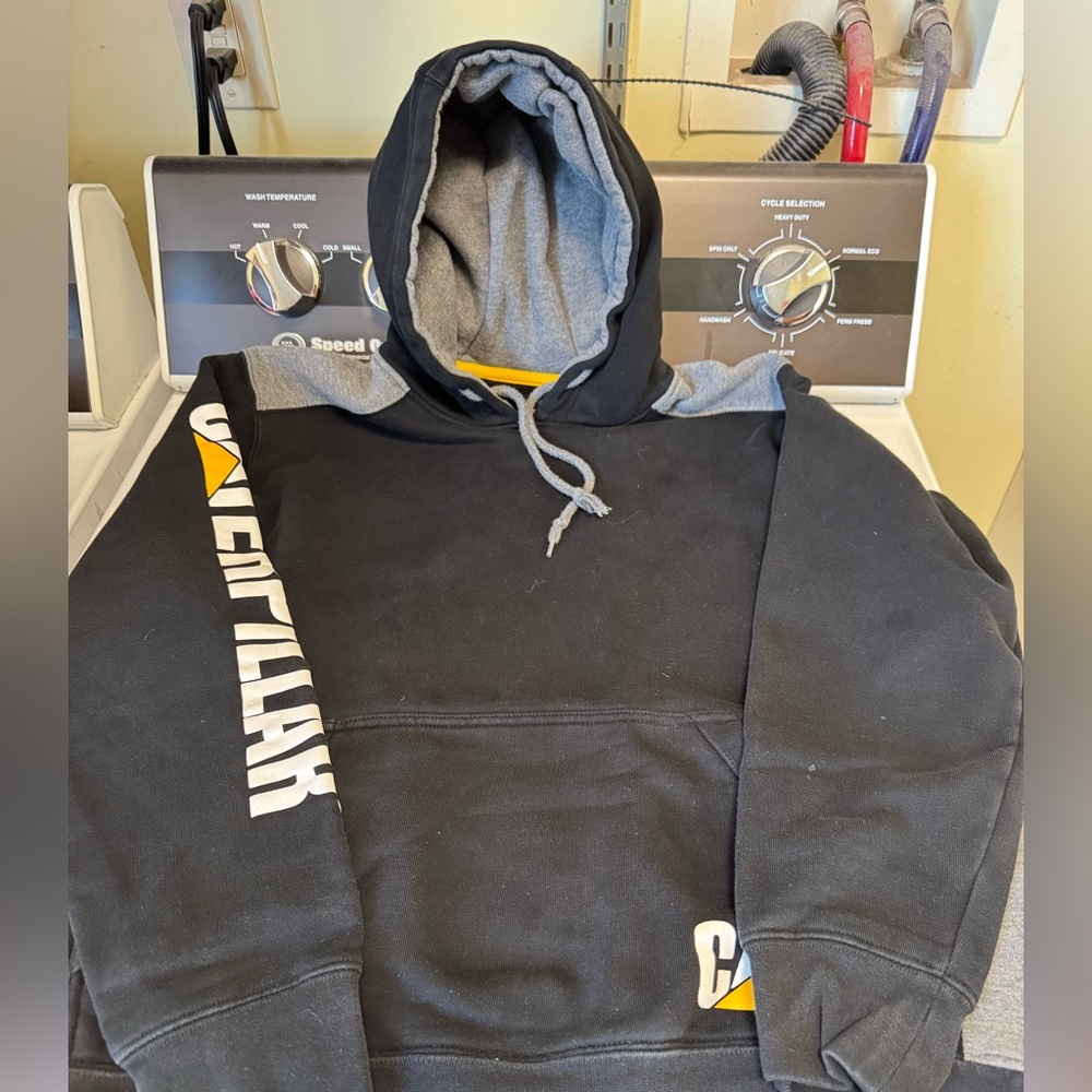 Caterpillar Black and Gray Men's Hoodie